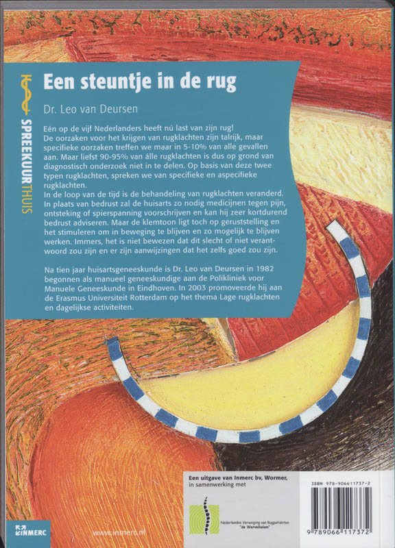 Achterkant van Een steuntje in de rug
