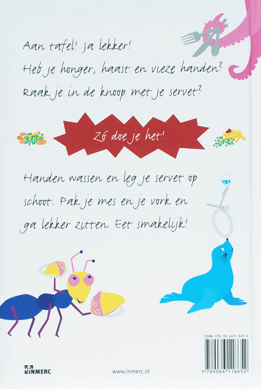 Achterkant van Het kleine boekje over tafelmanieren