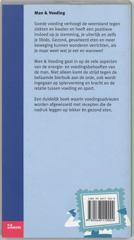 Achterkant van Man & Voeding