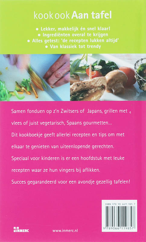 Achterkant van Aan tafel