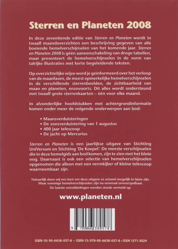 Achterkant van 2008