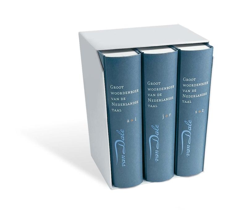Achterkant van Van Dale Groot woordenboek van de Nederlandse taal