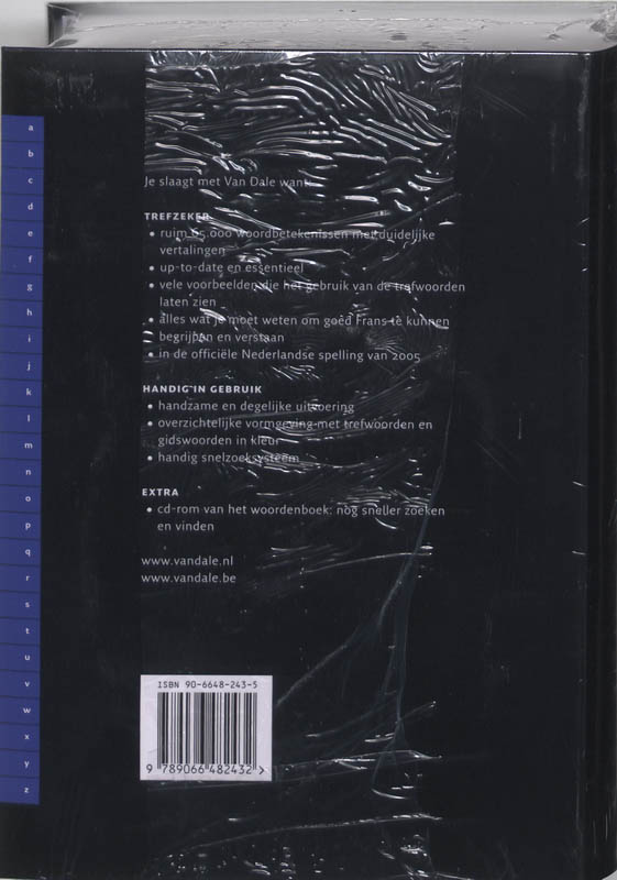Achterkant van Van Dale Studiewoordenboek Frans-Nederlands