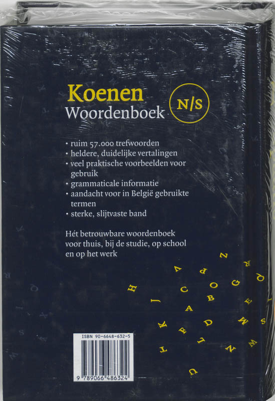 Achterkant van Nederlands-Spaans