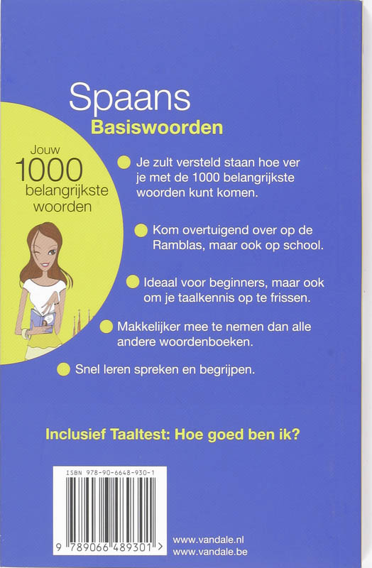 Achterkant van Spaans