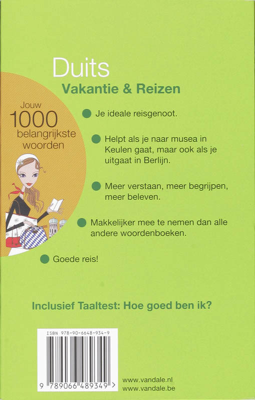 Achterkant van Vakantie en Reizen