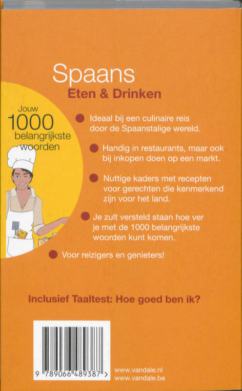 Achterkant van Spaans