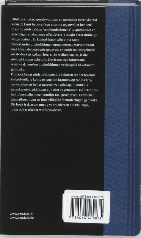 Achterkant van Van Dale Uitdrukkingen