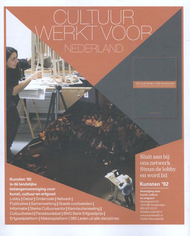 Achterkant van Naar een nieuw cultuurbestel