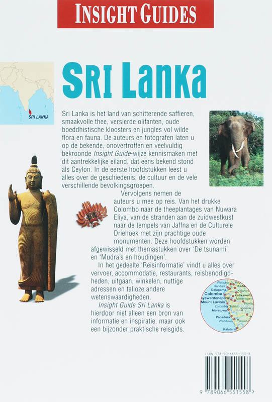 Achterkant van Sri Lanka
