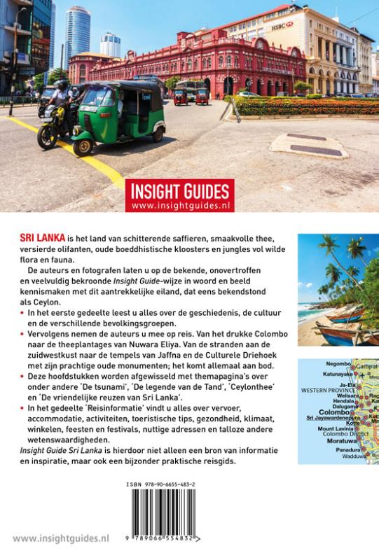Achterkant van Sri Lanka