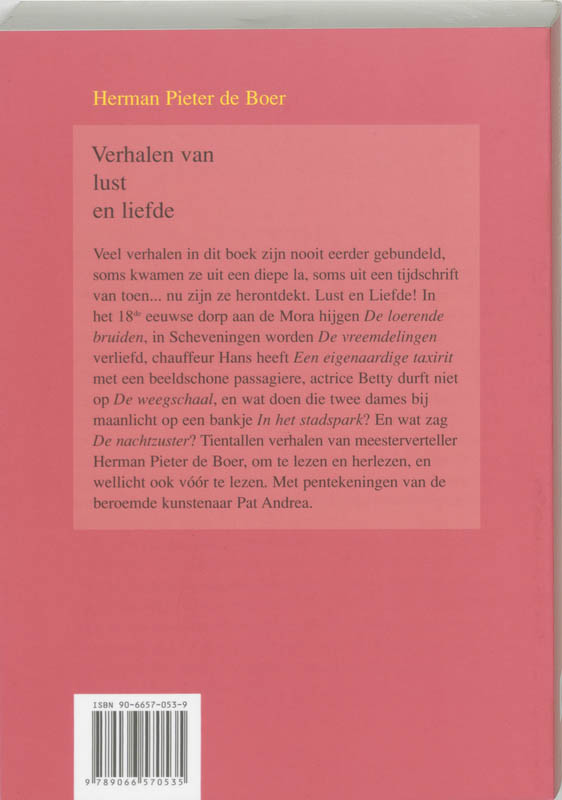 Achterkant van Verhalen van lust en liefde