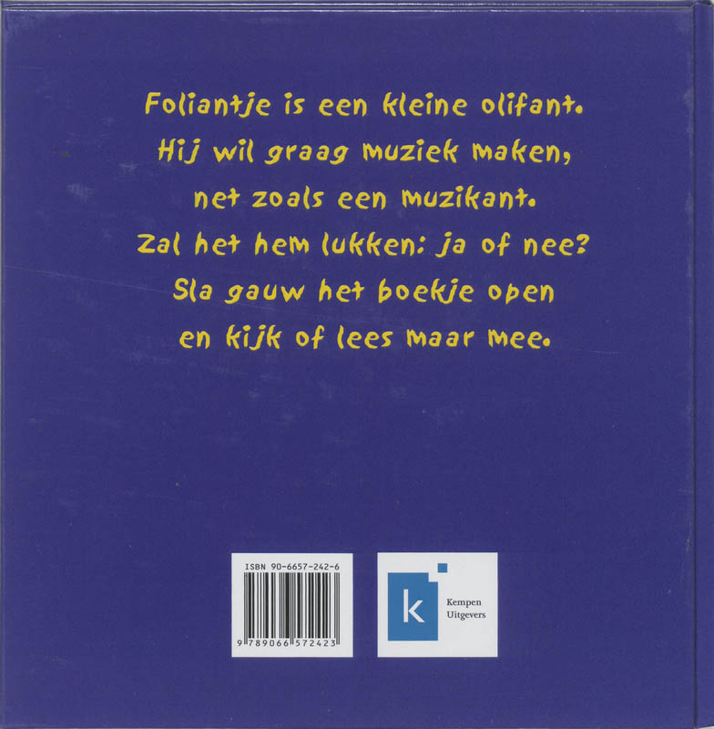 Achterkant van Foliantje maakt muziek