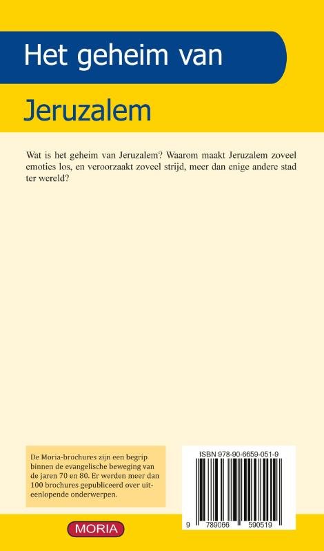 Achterkant van Het geheim van Jeruzalem