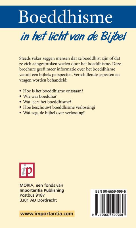 Achterkant van Boeddhisme in het licht van de bybel