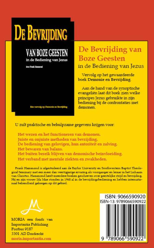 Achterkant van De bevrijding van boze geesten in de bediening van Jezus
