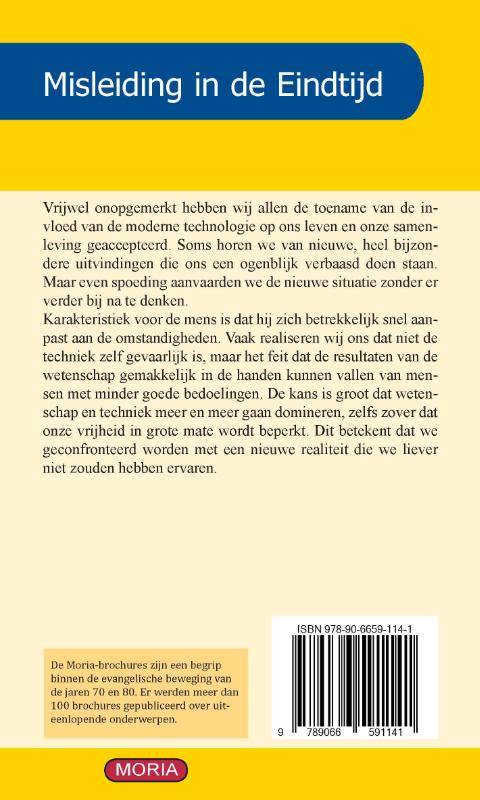 Achterkant van Misleiding in de eindtijd