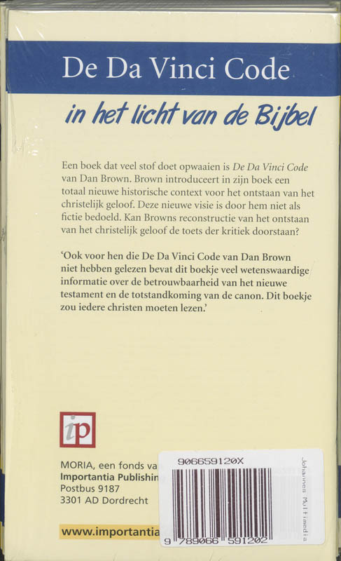 Achterkant van De Da Vinci Code in het licht van de Bijbel 5 ex