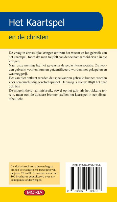 Achterkant van Het kaartspel en de christen