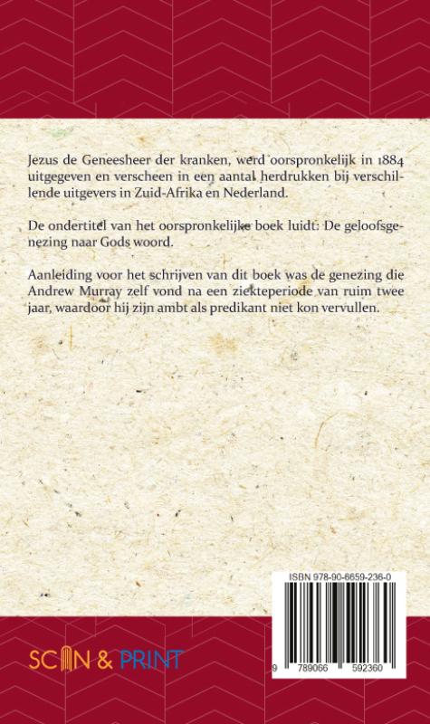Achterkant van Jezus de geneesheer der kranken