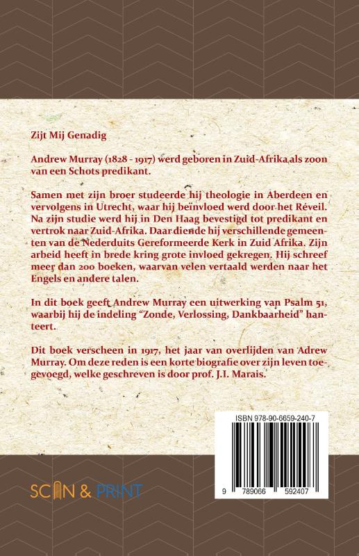 Achterkant van Zijt mij genadig