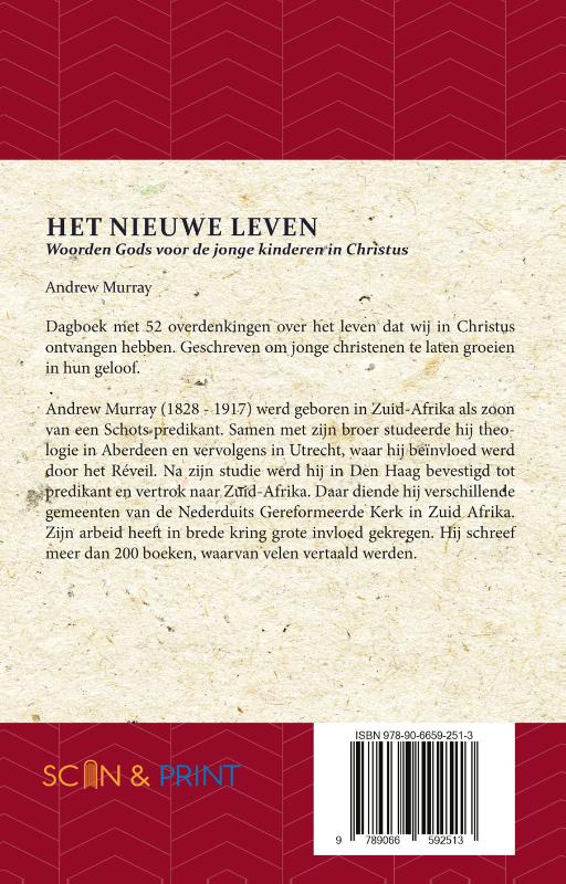 Achterkant van Het Nieuwe Leven