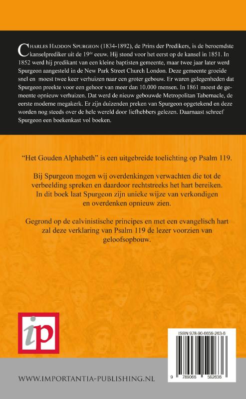 Achterkant van Het gouden alphabeth