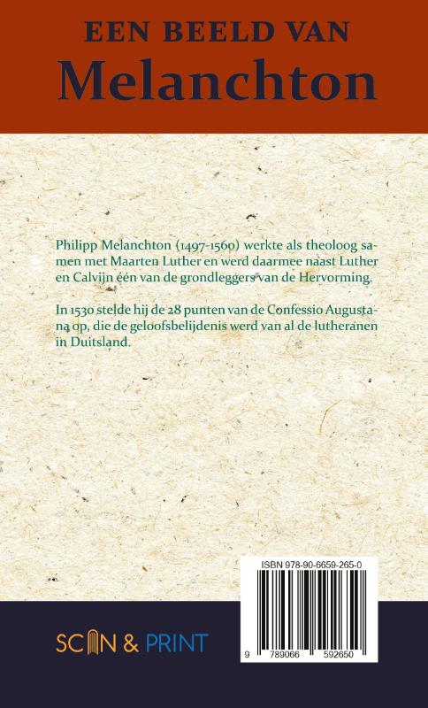 Achterkant van Een beeld van Melanchton