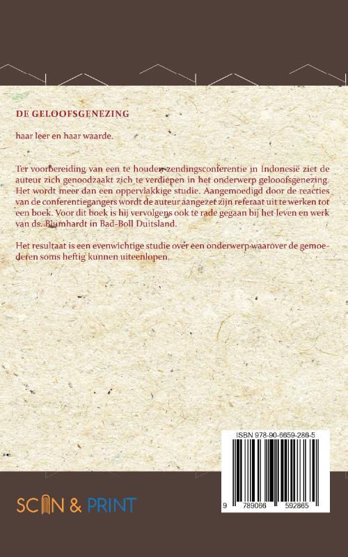 Achterkant van De geloofsgenezing