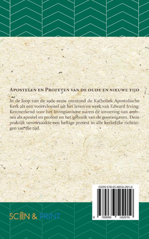 Achterkant van Apostelen en profeten van de oude en de nieuwe tijd