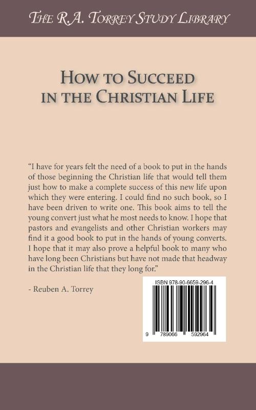 Achterkant van How to succeed in the christian life