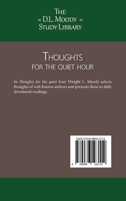 Achterkant van Thoughts for the Quiet Hour