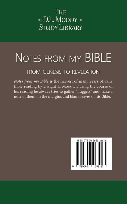 Achterkant van Notes from my Bible