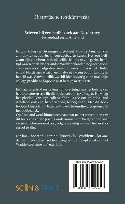 Achterkant van Brieven bij een badbezoek aan Norderney