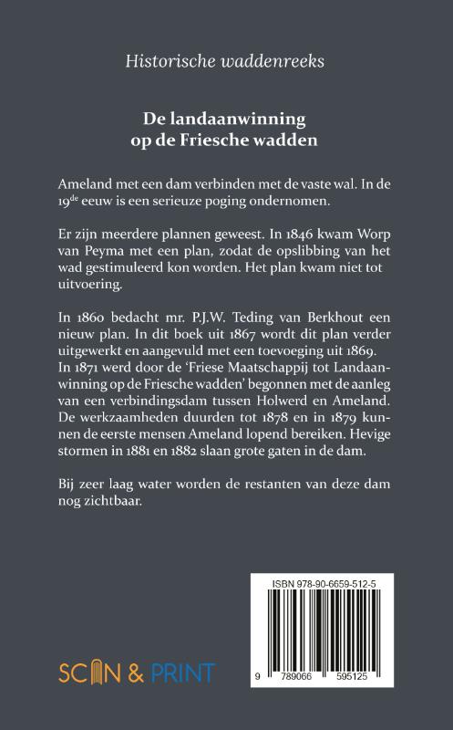 Achterkant van De landaanwinning op de Friesche wadden