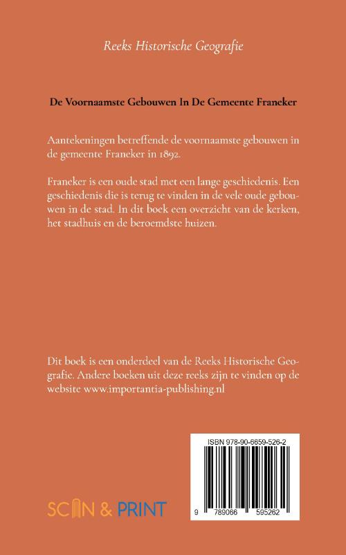 Achterkant van De voornaamste gebouwen in de gemeente Franeker