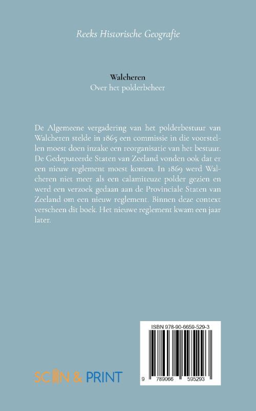 Achterkant van Over het polderbeheer in Walcheren