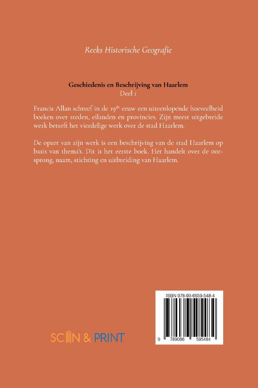 Achterkant van Geschiedenis en beschrijving van Haarlem 1