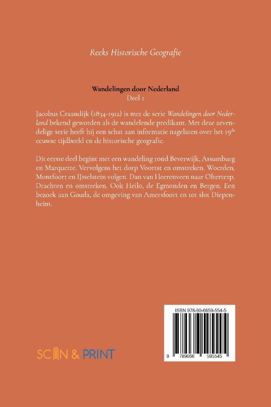 Achterkant van Wandelingen door Nederland 1