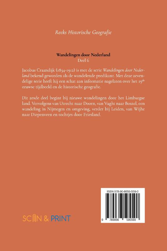 Achterkant van Wandelingen door Nederland 6