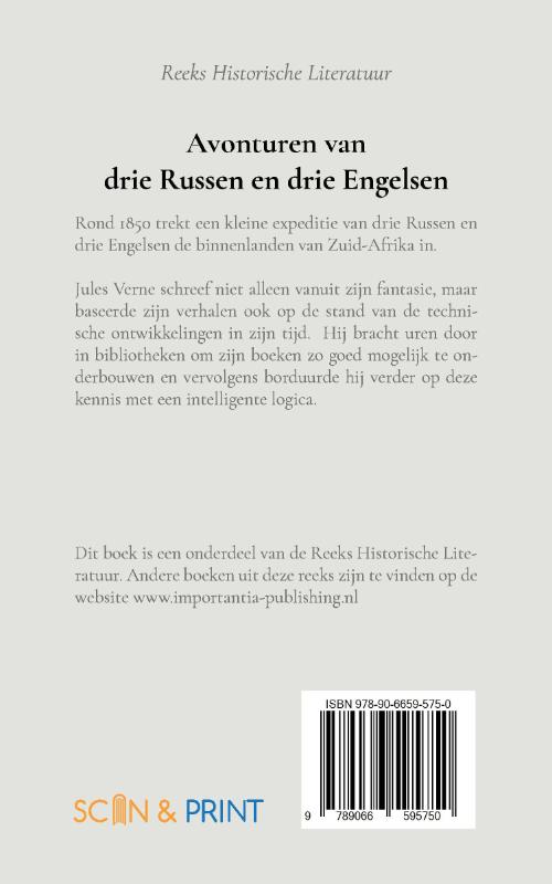 Achterkant van Avonturen van drie Russen en drie Engelsen