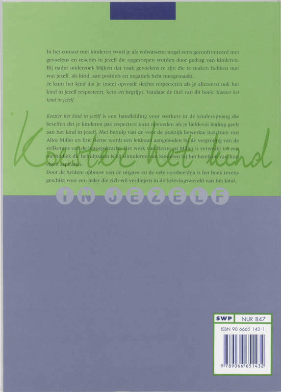 Achterkant van Koester het kind in jezelf