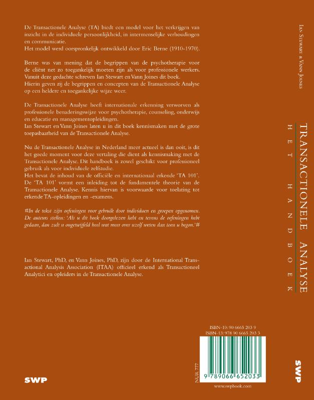 Achterkant van Transactionele analyse