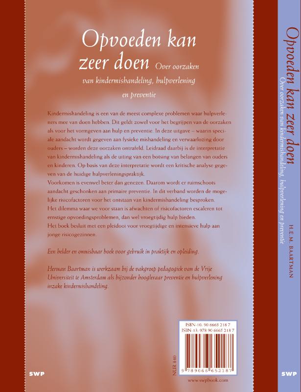 Achterkant van Opvoeden kan zeer doen
