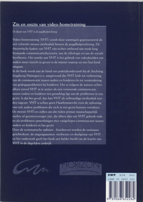 Achterkant van Zin en onzin van video-hometraining