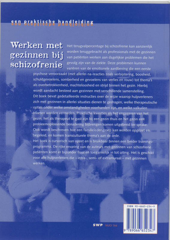 Achterkant van Werken met gezinnen bij schizofrenie