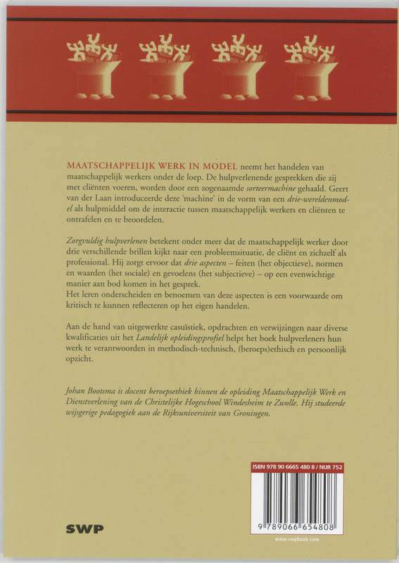 Achterkant van Maatschappelijk werk in model