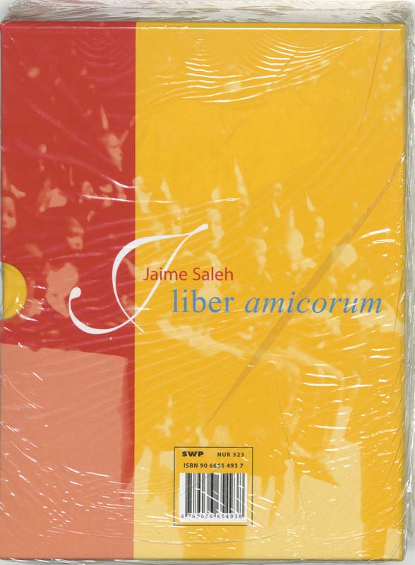Achterkant van Liber amicorum Jaime Saleh set