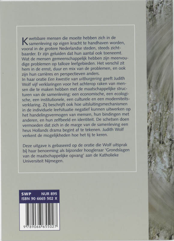 Achterkant van Een kwestie van uitburgering