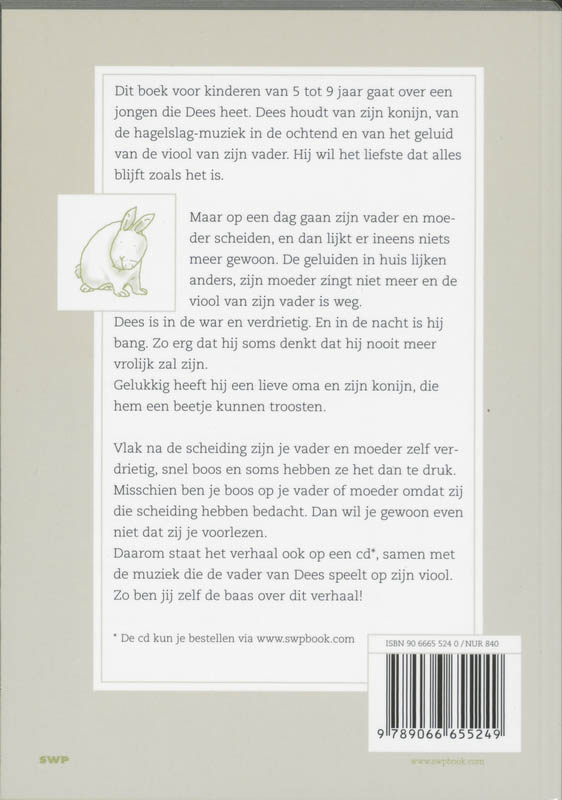 Achterkant van Dees, een vader en een viool